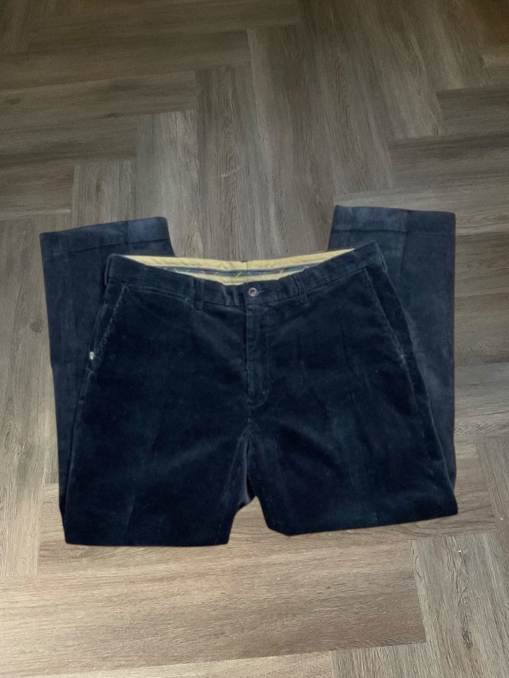 Vintage Polo Ralph Lauren Preston Corduroy Pant Mens‎ 36x29 Navy Blue Preppy